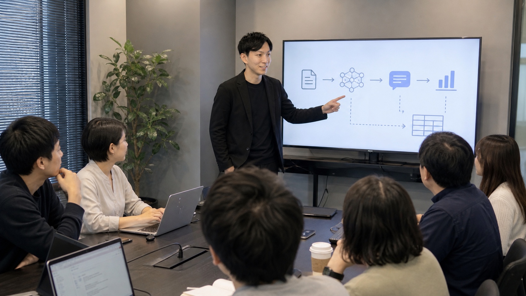 社員向けAI研修のイメージ。実際の研修実績を示す写真ではありません